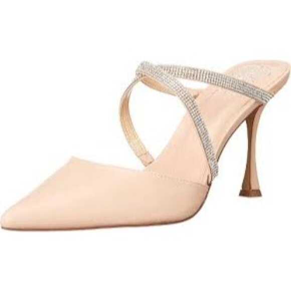 Vince Camuto Shoes - Women's Vince Camuto Light Blush Rhinestone Pointy Toe Strappy Heels Size 10